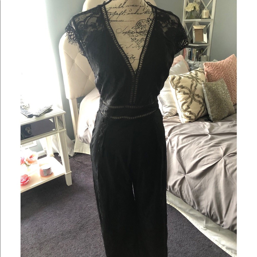 Stunning BeBe Black Lace Jumpsuit
